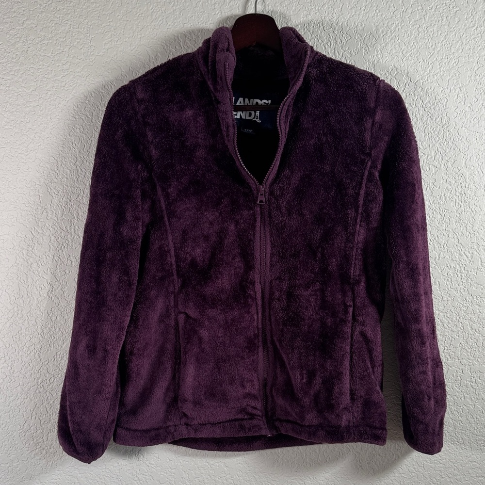 Land’s End Soft Purple Fleece Jacket XS